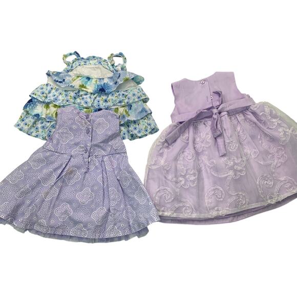 Lot of 3 Calvin Klein Gymboree Baby Girls 18 Mos Short Sleeve Floral Dresses - Picture 2 of 4